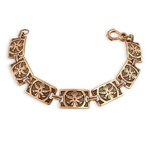 Vintage Copper Knifewing Kachina Link Bracelet Southwestern Native American God